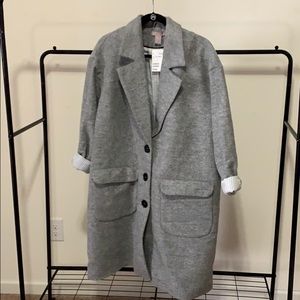 Gray H&M Trench Coat Winter/Fall